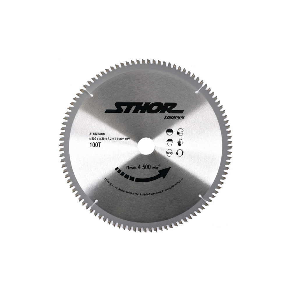 Produktbild för Sthor cirkelsågblad med hårdmetall för aluminium 300x30 z100...