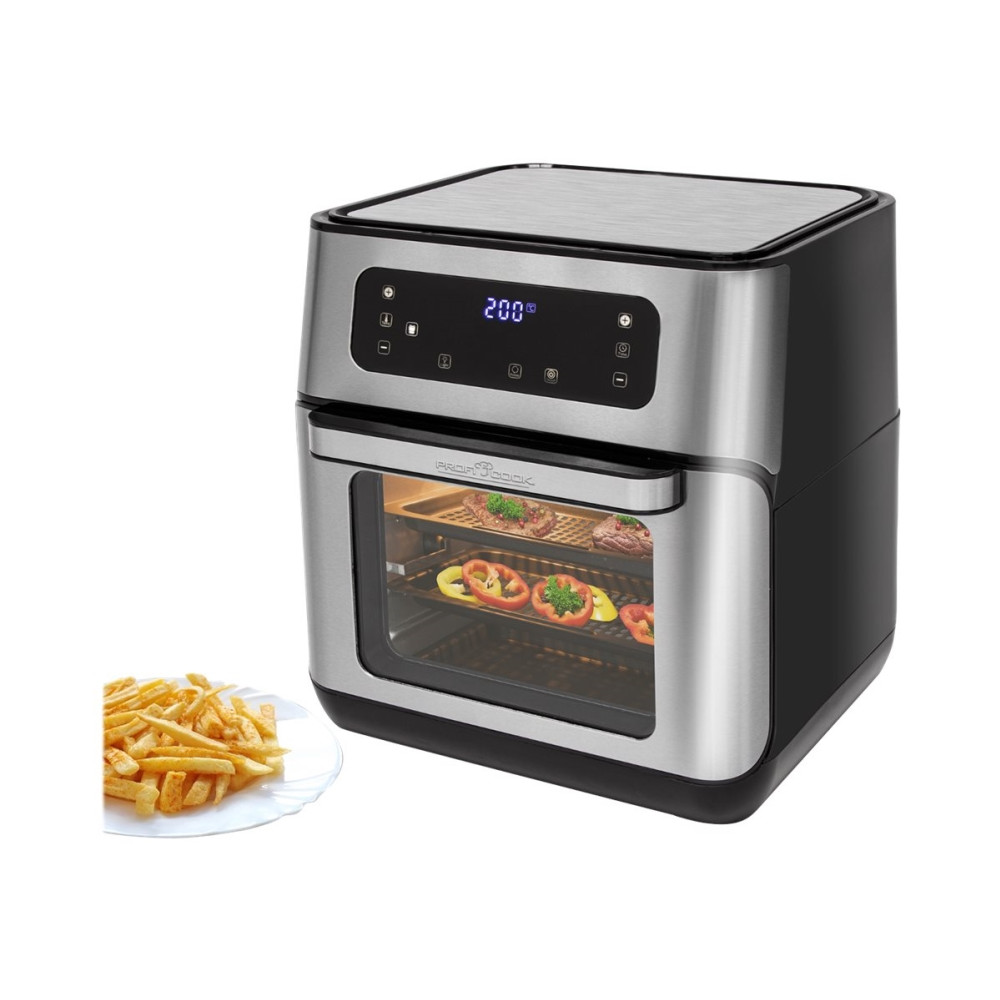 Produktbild för ProfiCook PC-FR 1200 H - varmluftsfritös - rostfritt stål/svart