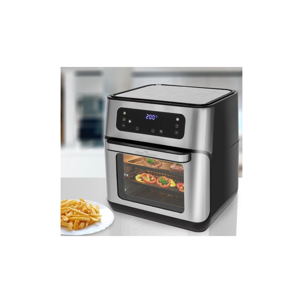 Produktbild för ProfiCook PC-FR 1200 H - varmluftsfritös - rostfritt stål/svart