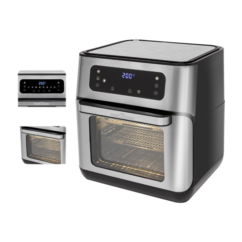 Produktbild för ProfiCook PC-FR 1200 H - varmluftsfritös - rostfritt stål/svart