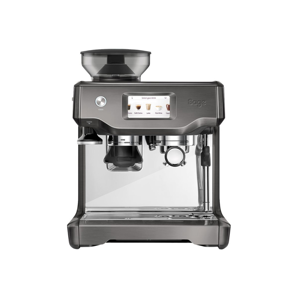 Produktbild för Sage SES880BST4EEU1 the Barista Touch - automatisk kaffekokare med mjölkskummare - svart rostfritt stål