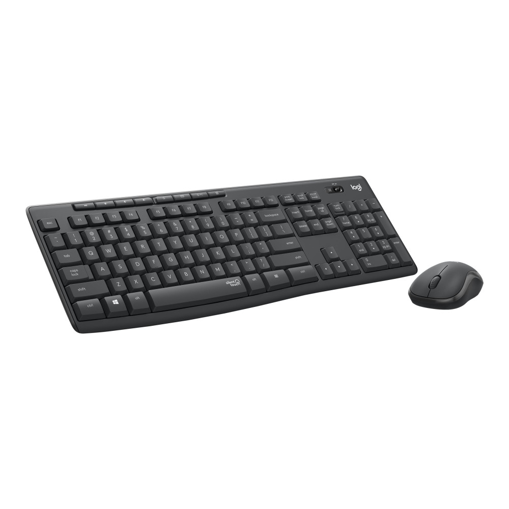 Produktbild för Logitech MK295 Silent - sats med tangentbord och mus - QWERTZ - tysk - grafit Inmatningsenhet