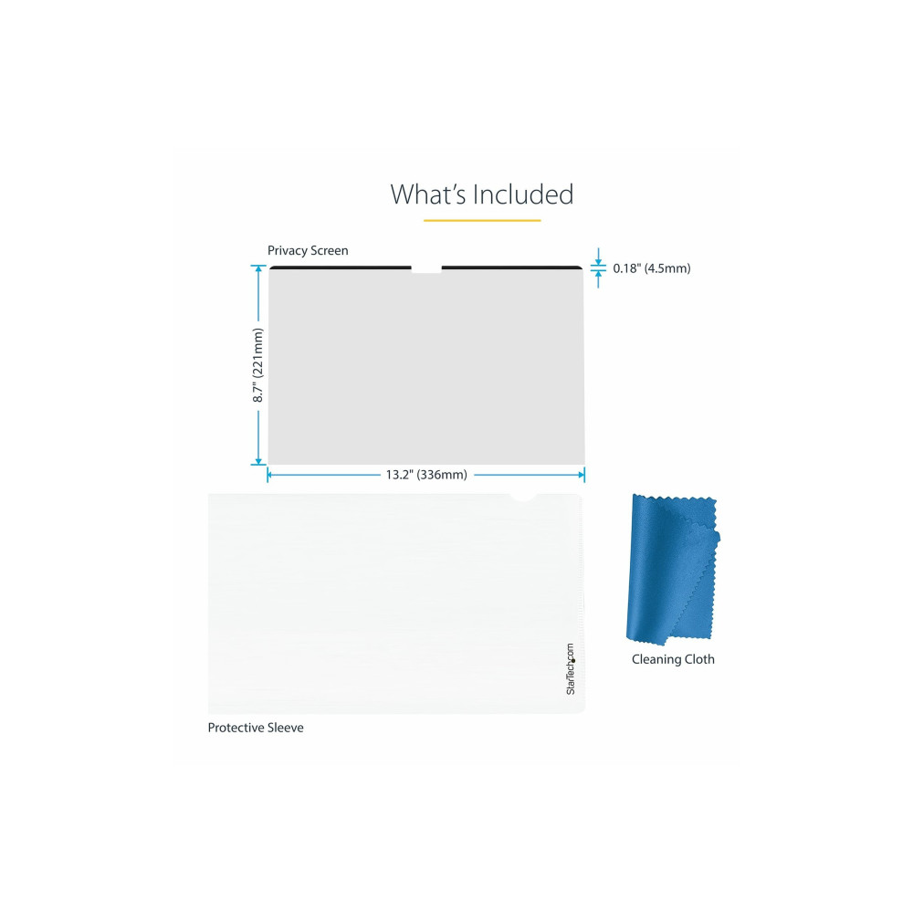 Produktbild för StarTech.com 15-inch MacBook Air 2023 Laptop Privacy Screen, Removable and Reversible Anti-Glare Privacy Filter, Magnetic Laptop Screen Protector with +/- 30 Deg. Viewing Angle - 51% Blue Light Reduction (15MAM-PRIVACY-SCREEN) - sekretessfilter till bärba