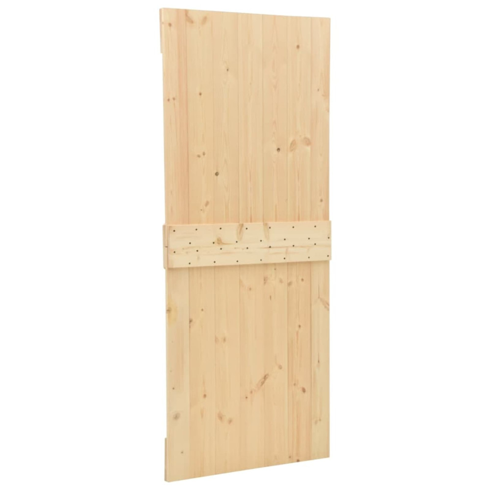 Produktbild för Dörr NARVIK Naturfärg 80 x 210 cm Massiv furuträdörr