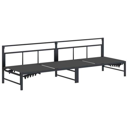 vidaXL Solstol Svart 200 x 62 x 59,5 cm Textilene