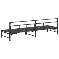 Produktbild för Solstol Svart 200 x 62 x 59,5 cm Textilene