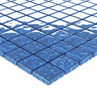 Produktbild för Mosaikplattor 11 pcs Blå 50 x 50 cm Glas