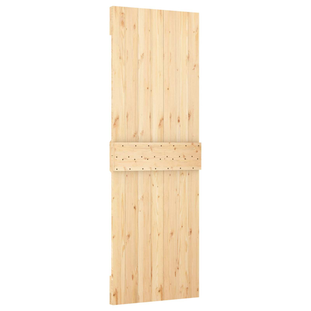 Produktbild för Dörr NARVIK Naturfärg 70 x 210 cm Massiv furuträdörr
