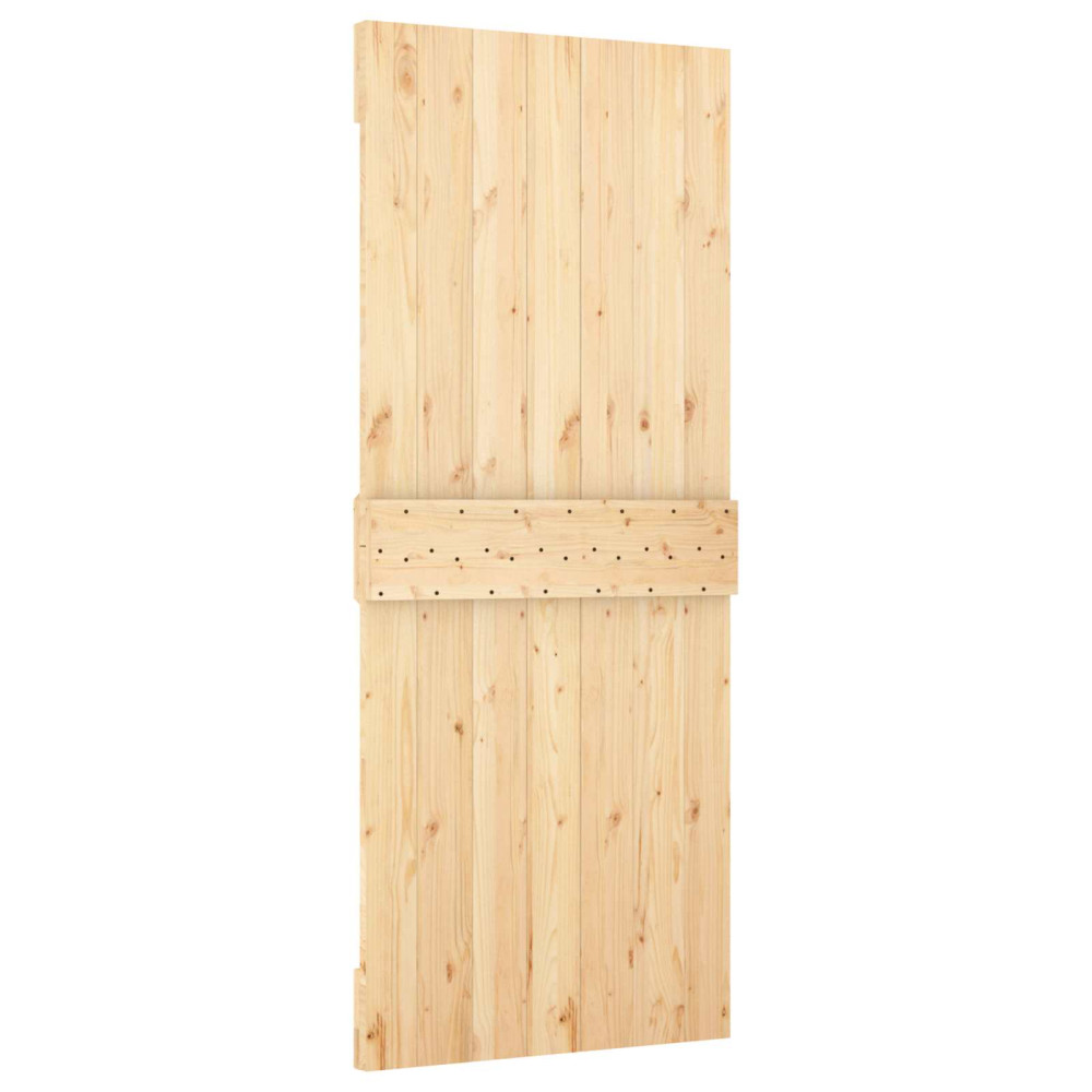 Produktbild för Dörr NARVIK Naturfärg 85 x 210 cm Massiv furuträdörr
