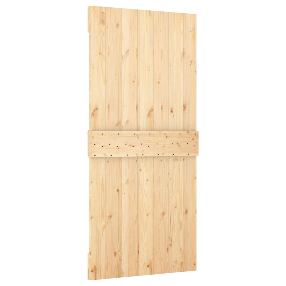 Produktbild för Dörr NARVIK Naturfärg 95 x 210 cm Massiv furuträdörr