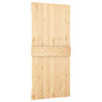 Produktbild för Dörr NARVIK Naturfärg 95 x 210 cm Massiv furuträdörr