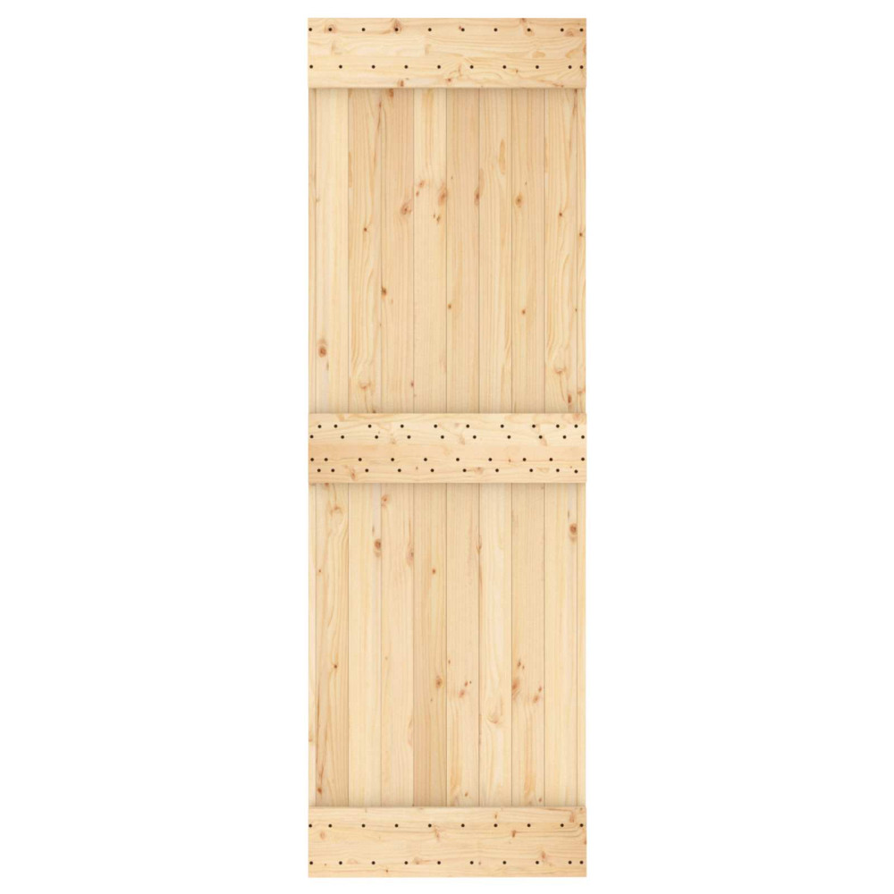 Produktbild för Dörr NARVIK Naturfärg 70 x 210 cm Massiv furuträdörr