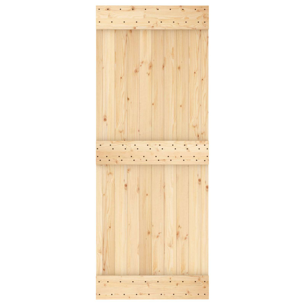Produktbild för Dörr NARVIK Naturfärg 80 x 210 cm Massiv furuträdörr