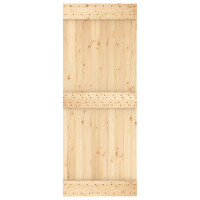 Produktbild för Dörr NARVIK Naturfärg 80 x 210 cm Massiv furuträdörr