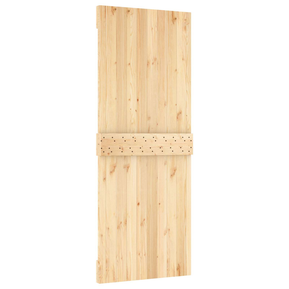 Produktbild för Dörr NARVIK Naturfärg 80 x 210 cm Massiv furuträdörr