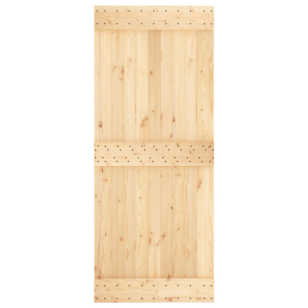 Produktbild för Dörr NARVIK Naturfärg 85 x 210 cm Massiv furuträdörr