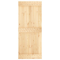 Produktbild för Dörr NARVIK Naturfärg 85 x 210 cm Massiv furuträdörr