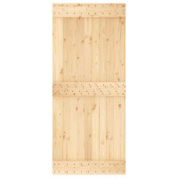 Produktbild för Dörr NARVIK Naturfärg 90 x 210 cm Massiv furuträdörr