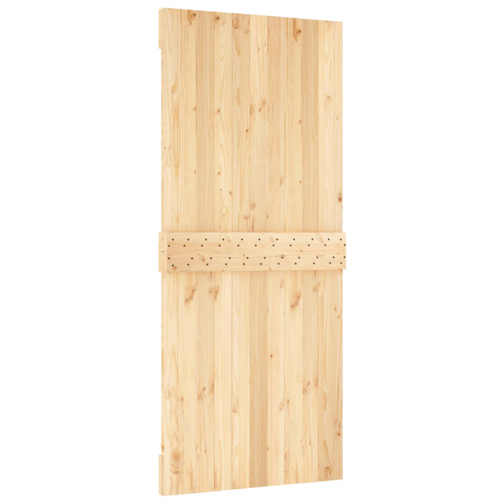 Produktbild för Dörr NARVIK Naturfärg 90 x 210 cm Massiv furuträdörr