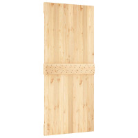 Produktbild för Dörr NARVIK Naturfärg 90 x 210 cm Massiv furuträdörr