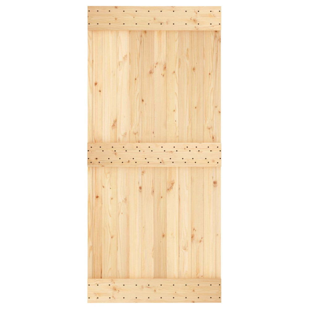 Produktbild för Dörr NARVIK Naturfärg 95 x 210 cm Massiv furuträdörr