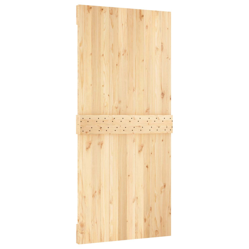 Produktbild för Dörr NARVIK Naturfärg 95 x 210 cm Massiv furuträdörr