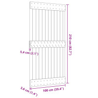 Produktbild för Dörr NARVIK Naturfärg 100 x 210 cm Massiv furuträdörr