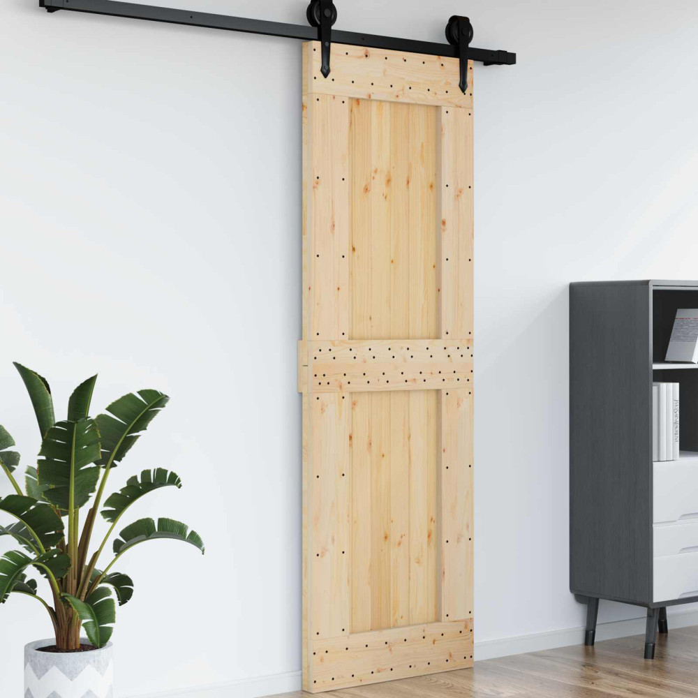 Produktbild för Dörr NARVIK Naturfärg 70 x 210 cm Massiv furuträdörr