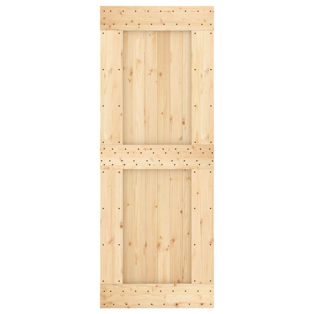 Produktbild för Dörr NARVIK Naturfärg 80 x 210 cm Massiv furuträdörr