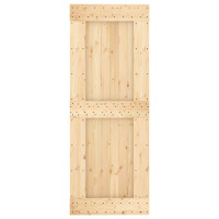 Produktbild för Dörr NARVIK Naturfärg 80 x 210 cm Massiv furuträdörr