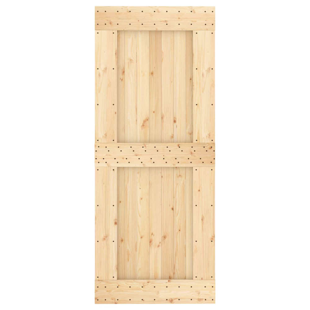 Produktbild för Dörr NARVIK Naturfärg 85 x 210 cm Massiv furuträdörr