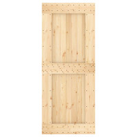 Produktbild för Dörr NARVIK Naturfärg 85 x 210 cm Massiv furuträdörr