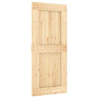 Produktbild för Dörr NARVIK Naturfärg 90 x 210 cm Massiv furuträdörr