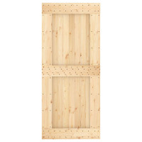 Produktbild för Dörr NARVIK Naturfärg 90 x 210 cm Massiv furuträdörr
