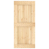 Produktbild för Dörr NARVIK Naturfärg 95 x 210 cm Massiv furuträdörr