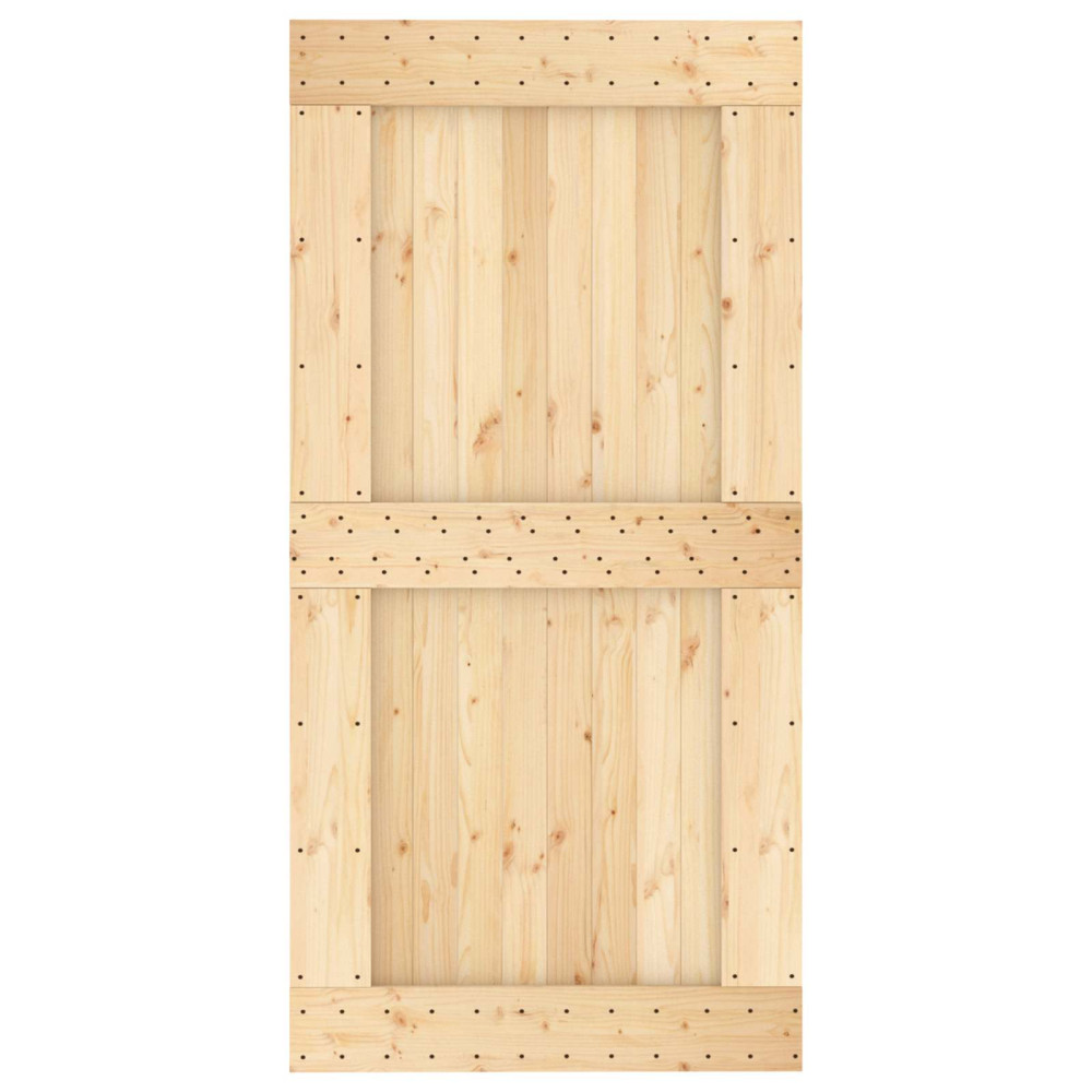 Produktbild för Dörr NARVIK Naturfärg 100 x 210 cm Massiv furuträdörr