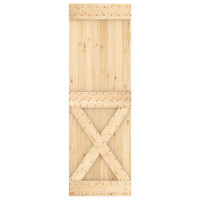 Produktbild för Dörr NARVIK Naturfärg 70 x 210 cm Massiv furuträdörr