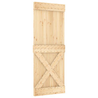 Produktbild för Dörr NARVIK Naturfärg 80 x 210 cm Massiv furuträdörr