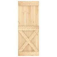 Produktbild för Dörr NARVIK Naturfärg 80 x 210 cm Massiv furuträdörr