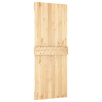 Produktbild för Dörr NARVIK Naturfärg 80 x 210 cm Massiv furuträdörr