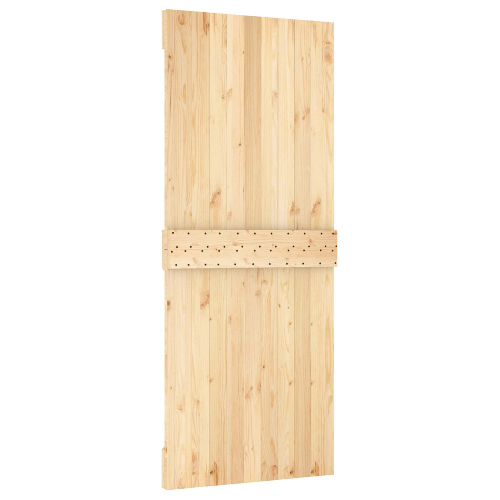 Produktbild för Dörr NARVIK Naturfärg 85 x 210 cm Massiv furuträdörr