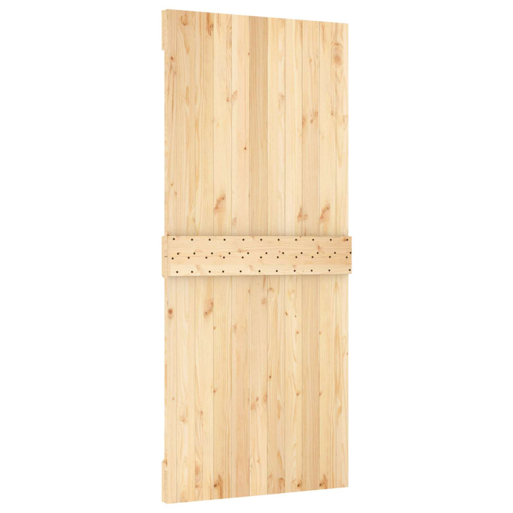 Produktbild för Dörr NARVIK Naturfärg 90 x 210 cm Massiv furuträdörr