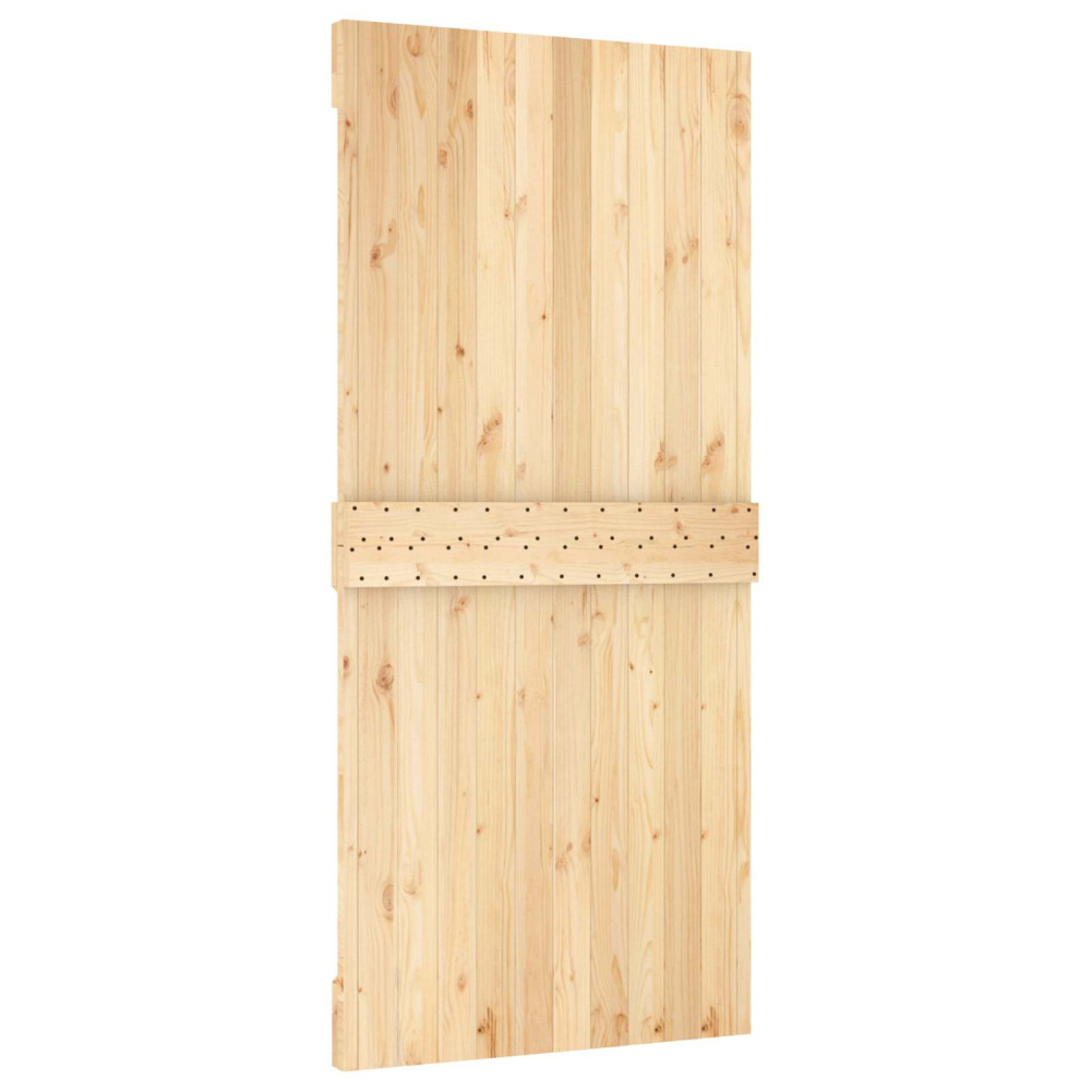 Produktbild för Dörr NARVIK Naturfärg 95 x 210 cm Massiv furuträdörr