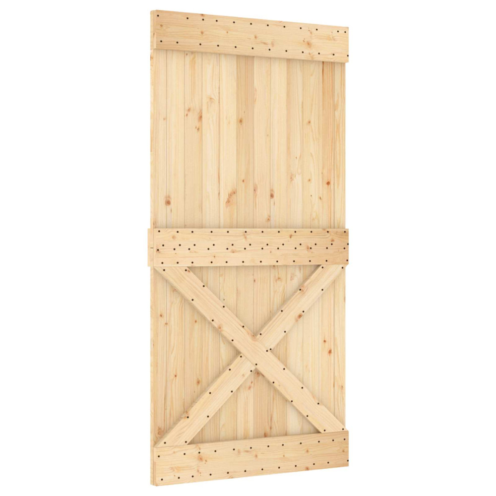 Produktbild för Dörr NARVIK Naturfärg 100 x 210 cm Massiv furuträdörr