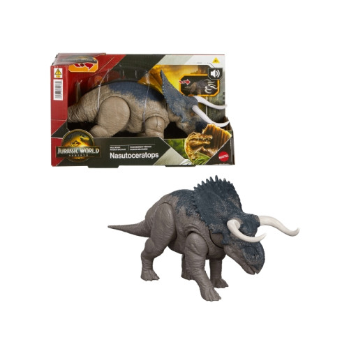 MATTEL Jurassic World WILD ROAR Nasutoceratops, 4 år, flerfärgad, p...