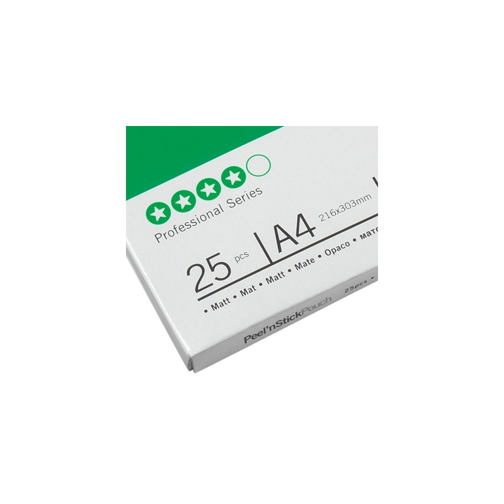 Produktbild för GBC Peel'n Stick - 25-pack - matt - A4 - lamineringsfickor