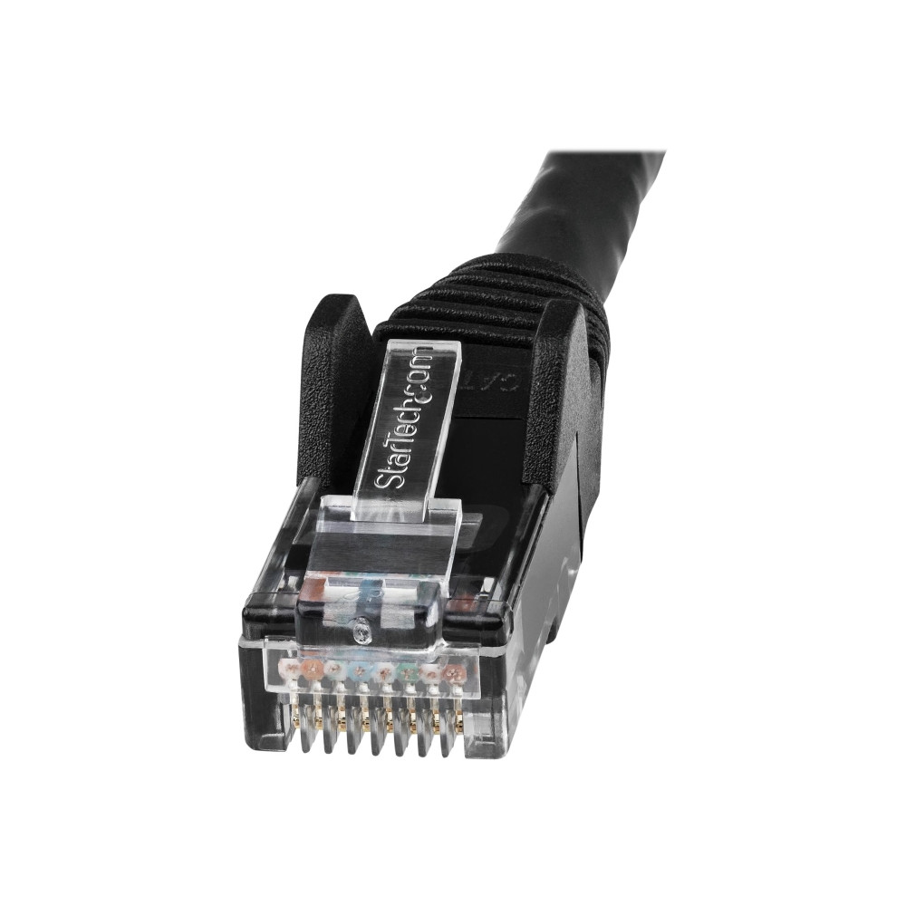 Produktbild för StarTech.com 7m LSZH CAT6 Ethernet Cable, 10 Gigabit Snagless RJ45 100W PoE Network Patch Cord with Strain Relief, CAT 6 10GbE UTP, Black, Individually Tested/ETL, Low Smoke Zero Halogen - Category 6 - 24AWG - patch-kabel - 7 m - svart