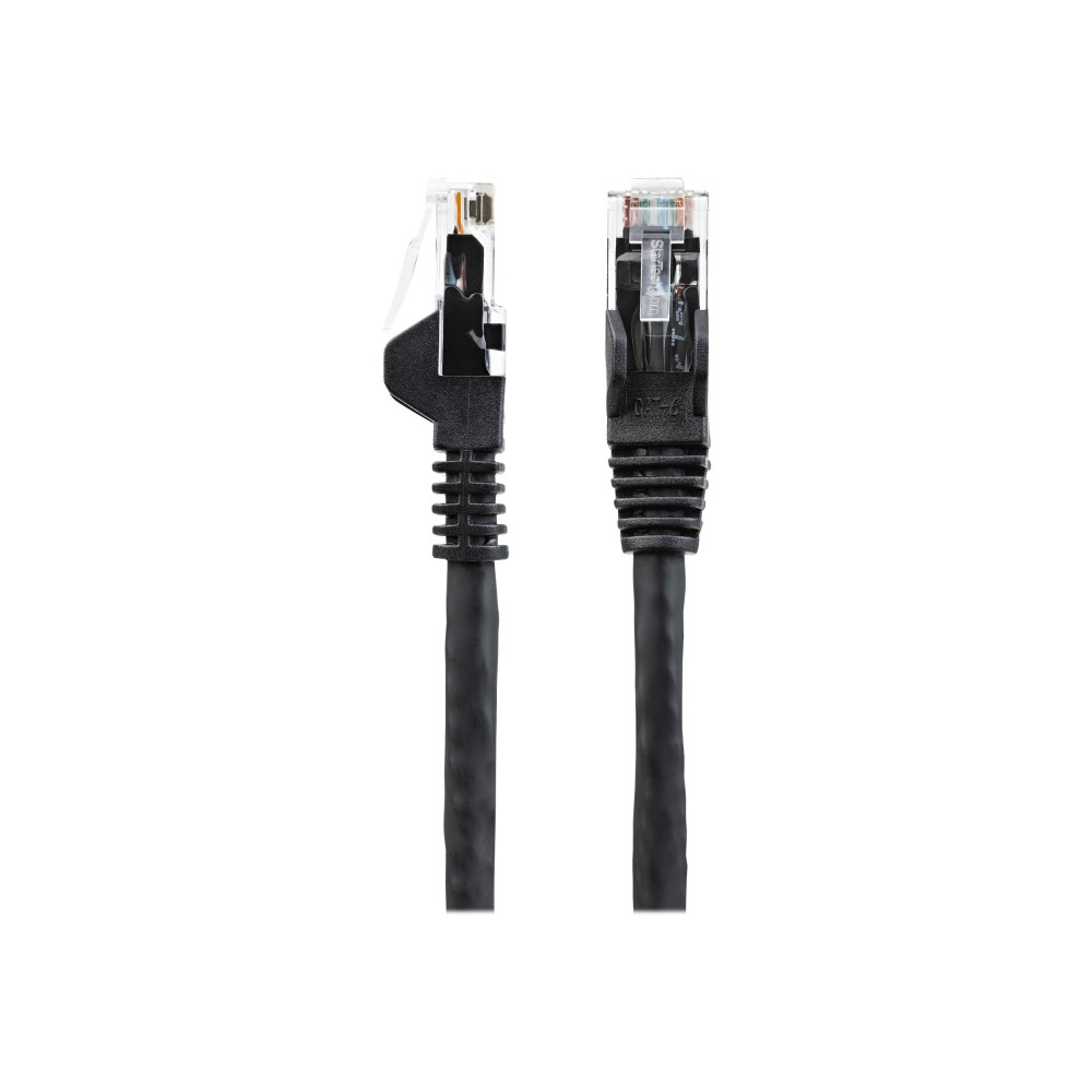 Produktbild för StarTech.com 7m LSZH CAT6 Ethernet Cable, 10 Gigabit Snagless RJ45 100W PoE Network Patch Cord with Strain Relief, CAT 6 10GbE UTP, Black, Individually Tested/ETL, Low Smoke Zero Halogen - Category 6 - 24AWG - patch-kabel - 7 m - svart