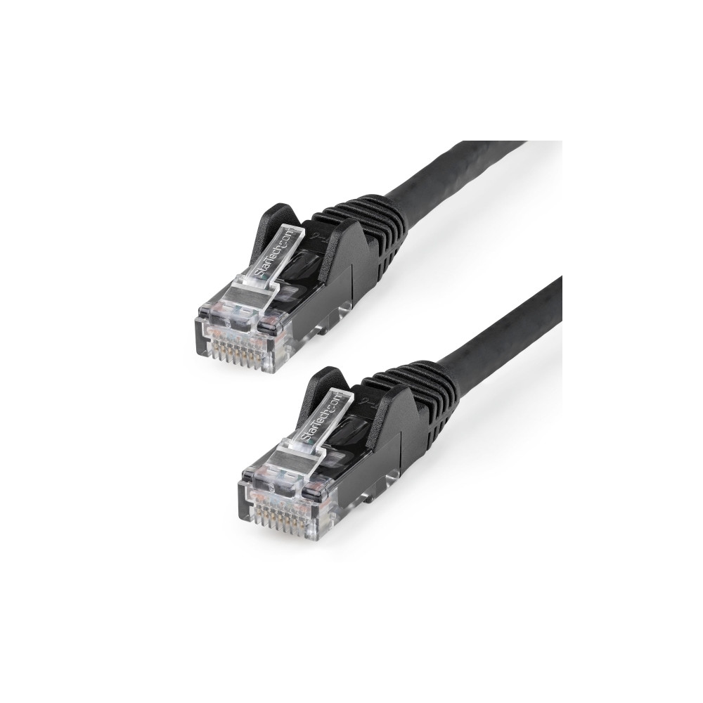 Produktbild för StarTech.com 7m LSZH CAT6 Ethernet Cable, 10 Gigabit Snagless RJ45 100W PoE Network Patch Cord with Strain Relief, CAT 6 10GbE UTP, Black, Individually Tested/ETL, Low Smoke Zero Halogen - Category 6 - 24AWG - patch-kabel - 7 m - svart