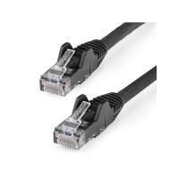 Produktbild för StarTech.com 7m LSZH CAT6 Ethernet Cable, 10 Gigabit Snagless RJ45 100W PoE Network Patch Cord with Strain Relief, CAT 6 10GbE UTP, Black, Individually Tested/ETL, Low Smoke Zero Halogen - Category 6 - 24AWG - patch-kabel - 7 m - svart